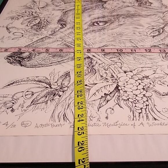 Paul Anthony Lee Surrealistic Memories 1975 Black and White Fox Art Print - Picture 6 of 7